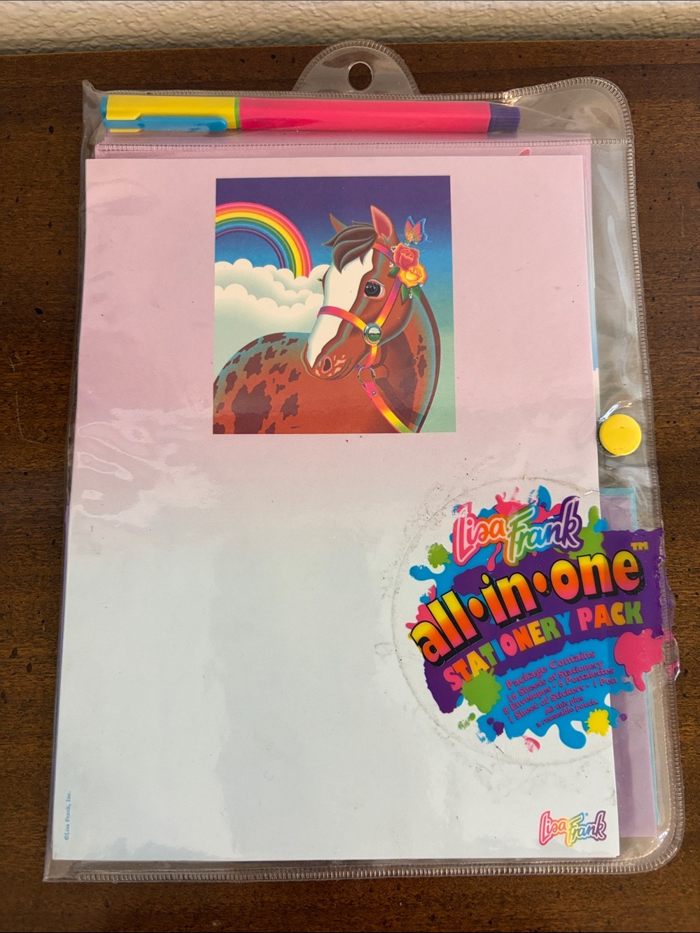 Vintage Lisa Frank Rainbow Horse All In One Stationery Pack Y2K Millenial